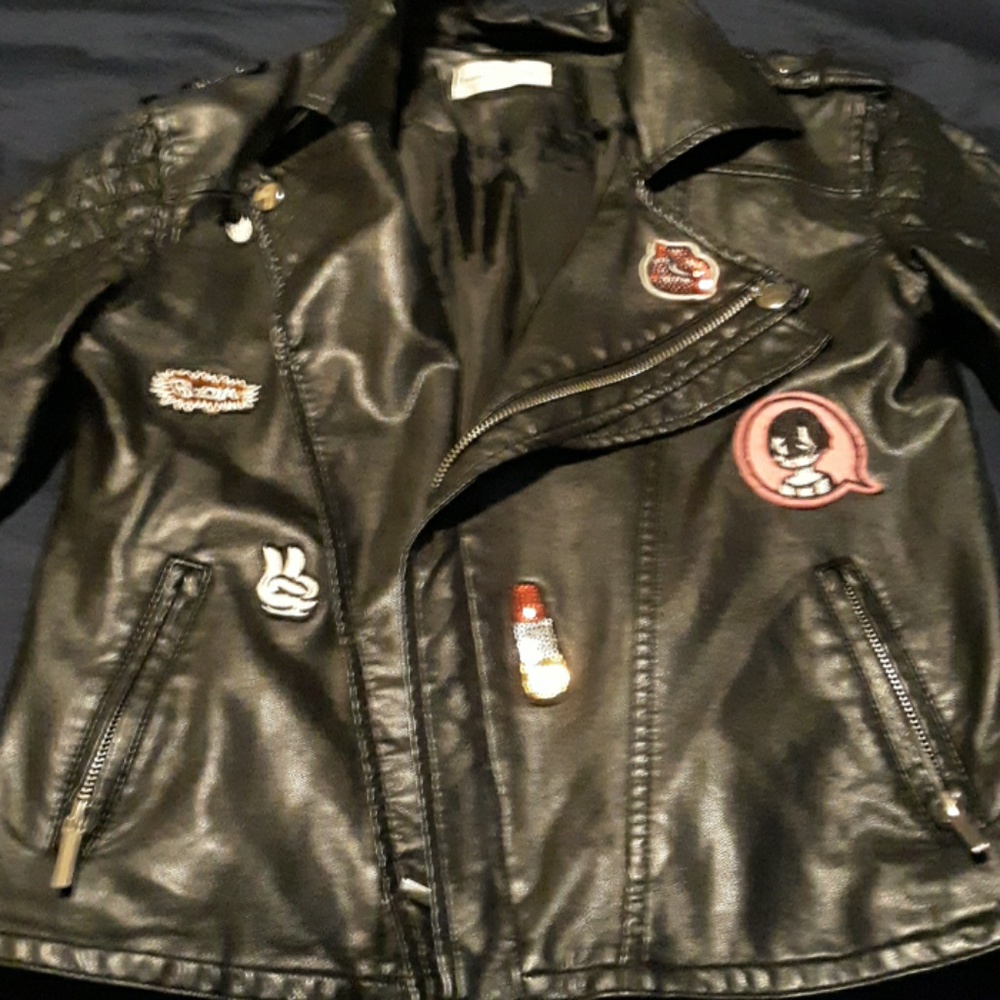 😎Girls leather-like jacket😎